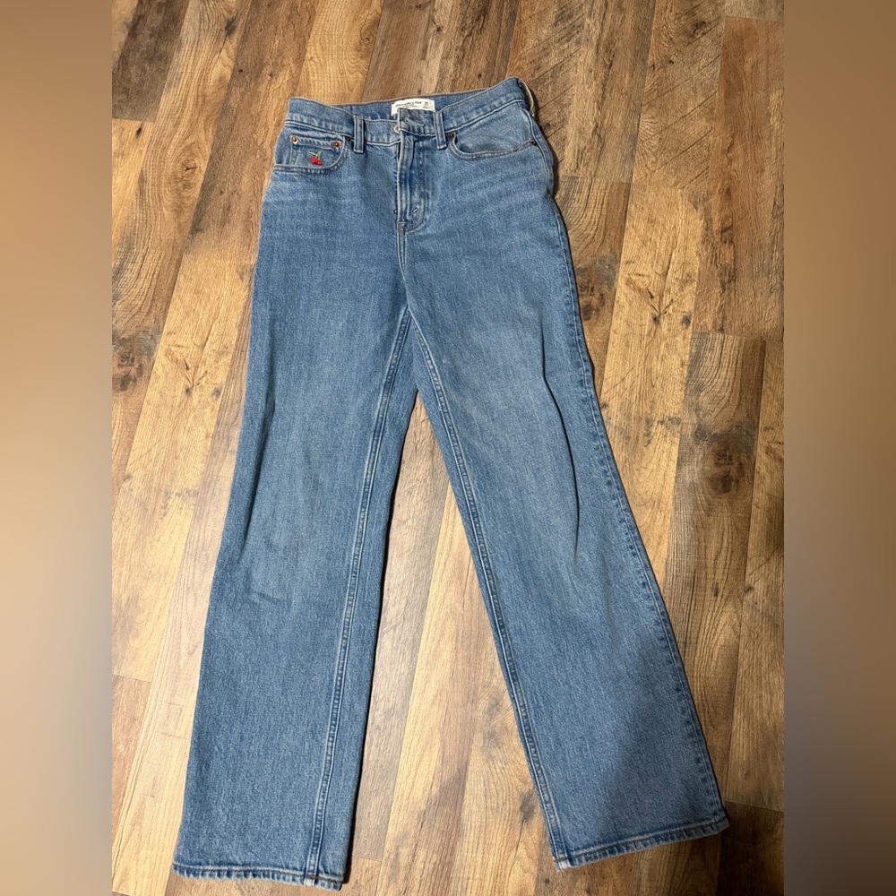Abercrombie & Fitch Light Blue Wide-Leg Jeans